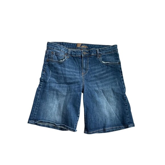 KUT FROM KLOTH Girls Dark Wash Long Bermuda Shorts Size 14 - Picture 5 of 7